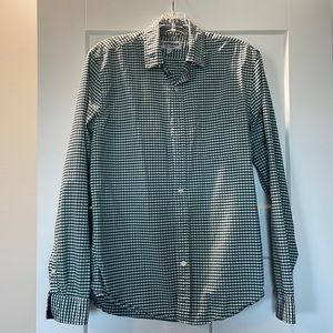 Green & Navy Men’s Express Button Down Shirt